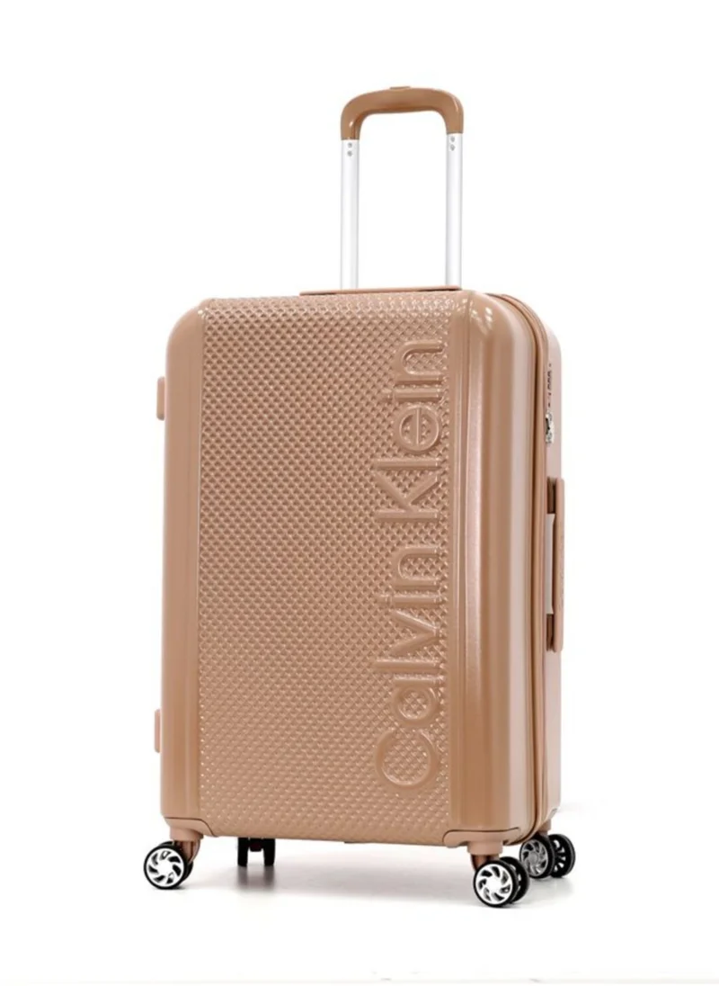 CALVIN KLEIN Waffle Hardside Spinner Luggage On Wheels, Ultra Lightweight ABS, 4 Double Wheels