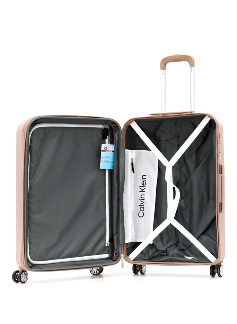 CALVIN KLEIN Waffle Hardside Spinner Luggage On Wheels, Ultra Lightweight ABS, 4 Double Wheels