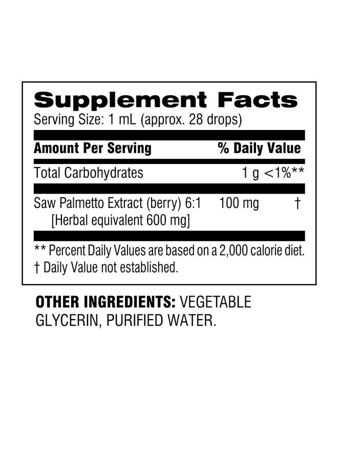 Botanic Choice Saw Palmetto Berry Alcohol Free Liquid Extract, 1 Fluid Ounce - Image 2