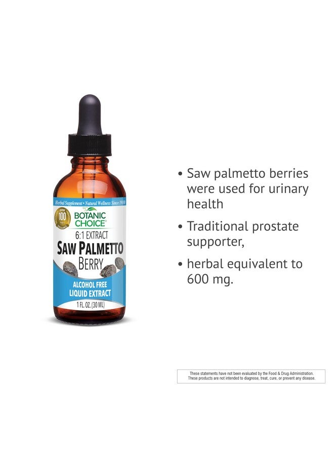 Botanic Choice Saw Palmetto Berry Alcohol Free Liquid Extract, 1 Fluid Ounce - Image 3