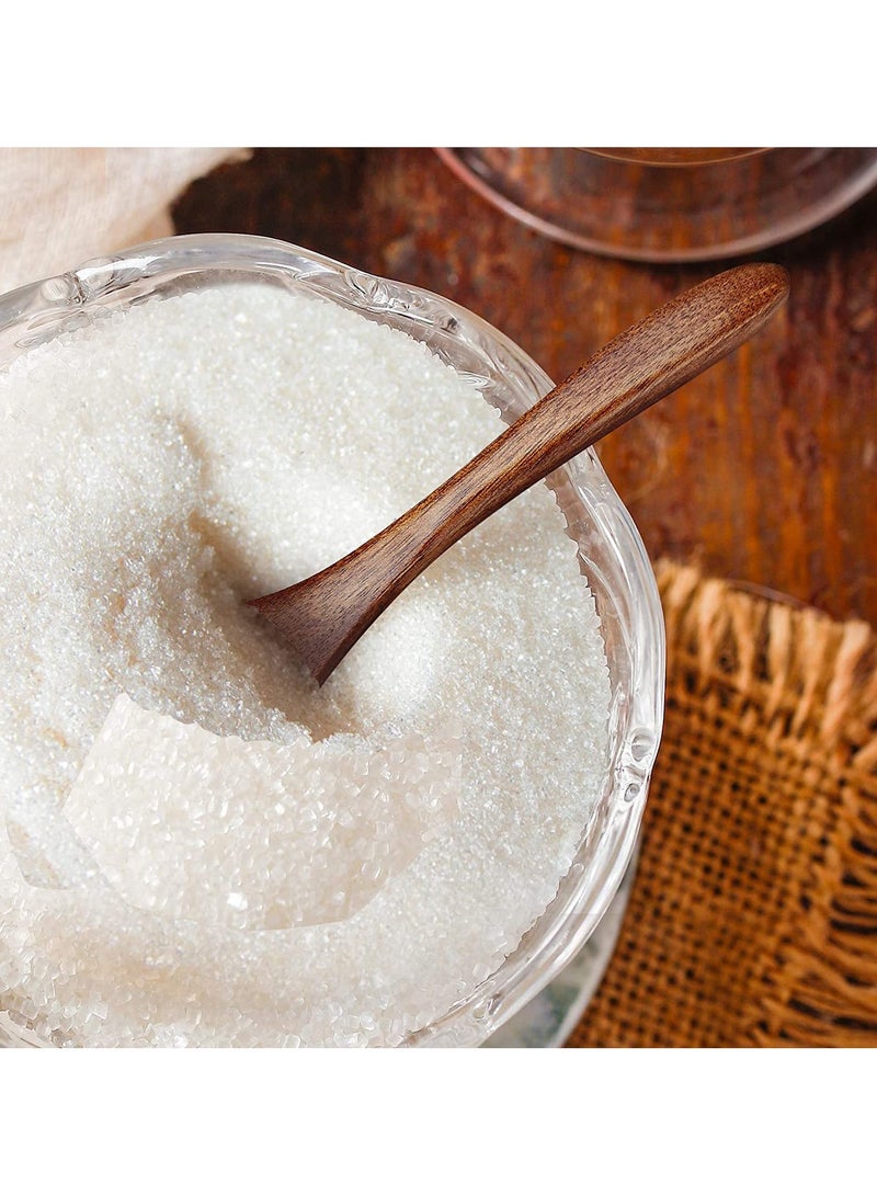 غنافوتو ملاعق خشبية صغيرة، 6 قطع ملاعق خشبية صغيرة، ملاعق صغيرة لتقديم الأواني الخشبية للطهي ملعقة توابل صغيرة، ملعقة عسل خشبية صغيرة للاستخدام اليومي - Image 3