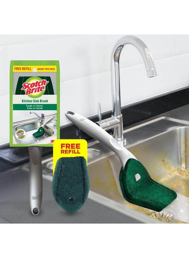 Scotch  Plastic Kitchen Sink Brush (Silver) ( Kitchen Sink Brush, Pack Of 1) - Image 1