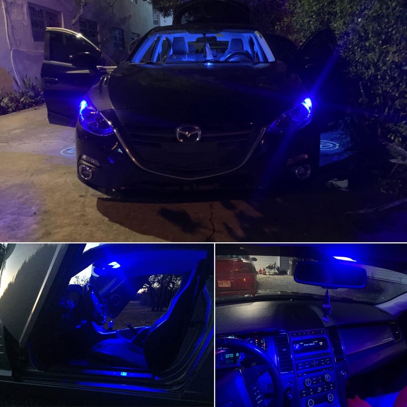 PHINLION 194 LED Light Bulb Blue Super Bright 168 2825 W5W T10 Wedge 6-SMD 3030 Chipsets LED Replacement Bulbs for Car Interior Map Dome Parking Door Courtesy License Plate Lights - Image 5