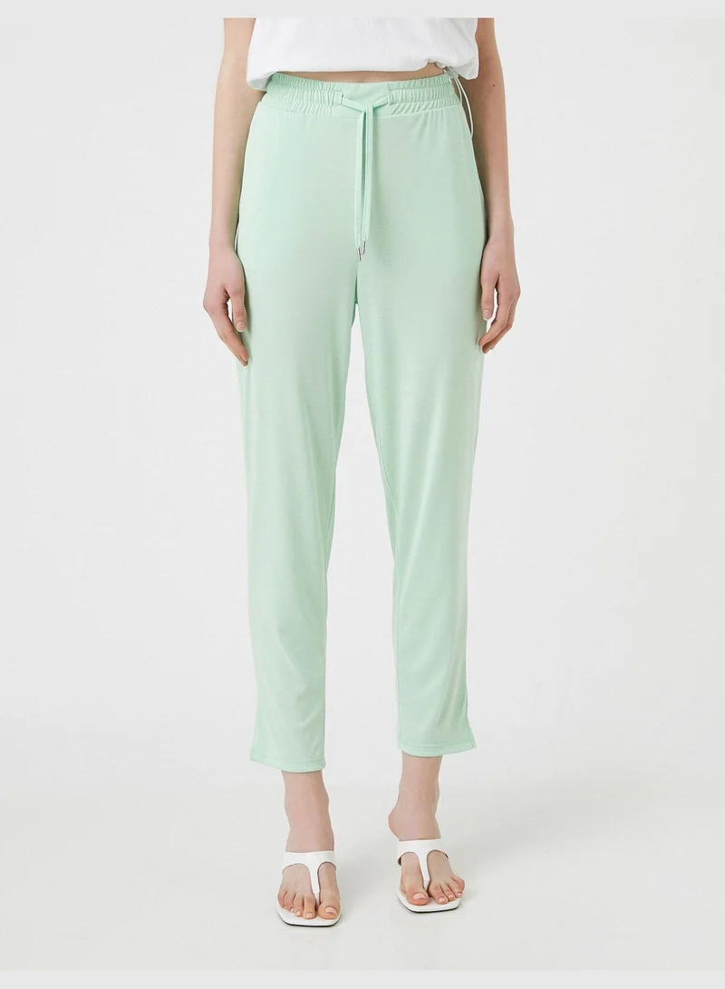كوتون Elastic Waist Capri Pants