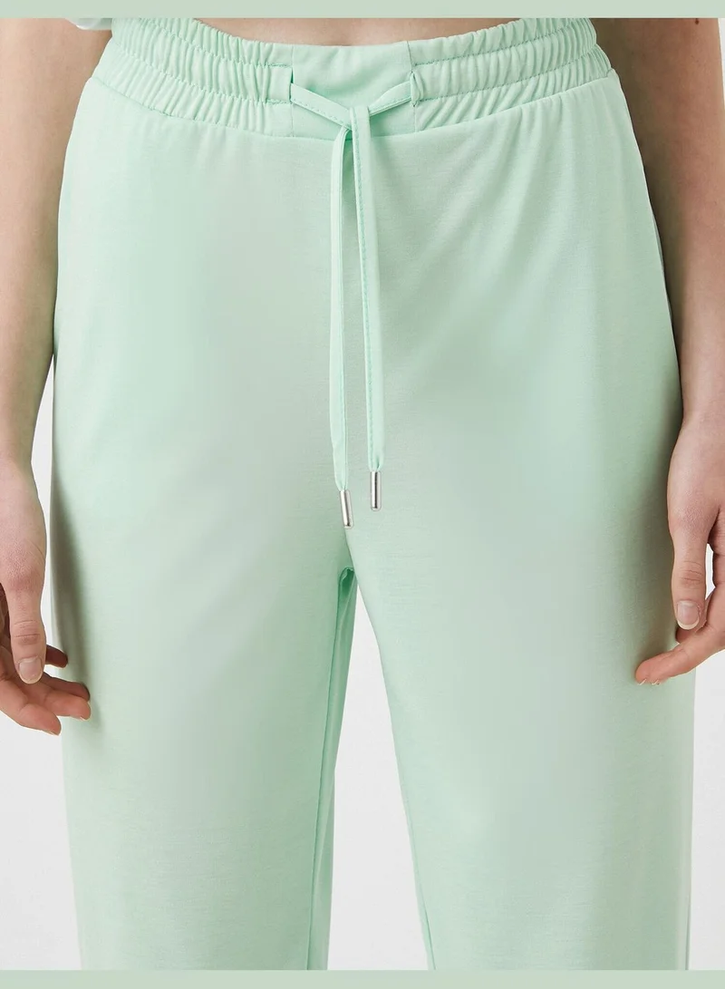 كوتون Elastic Waist Capri Pants