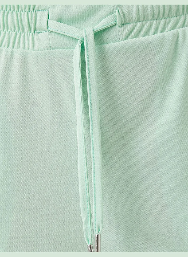 كوتون Elastic Waist Capri Pants