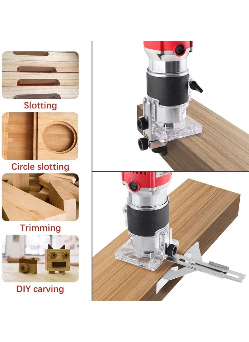 amiciTools amiciTools 800W Electric Wood Trimmer 220V 30000RPM 6mm Collect Chuck Woodworking Tool for Wood Trimming Engraving Carving Wood Trimming Machine  - Image 4