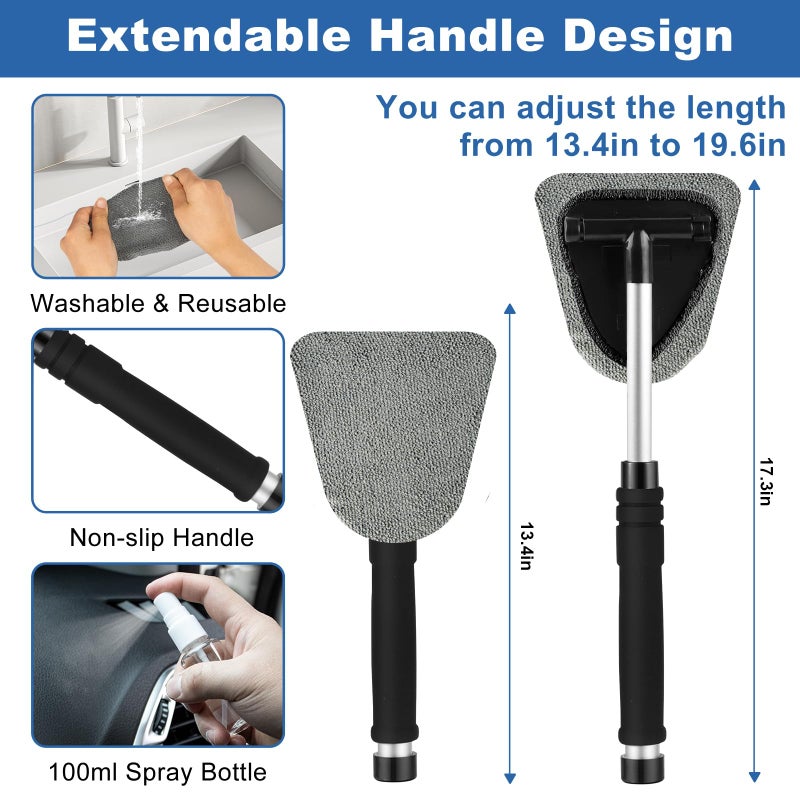 Viewsun Windshield Cleaner Tool, 13Pcs Car Interior Cleaning Kit, Car Detailing Kit Interior Cleaner, Car Detailing Brushes, Car Cleaning Gel, Inside Cleaning Supplies Accessories for Women Men - Image 3