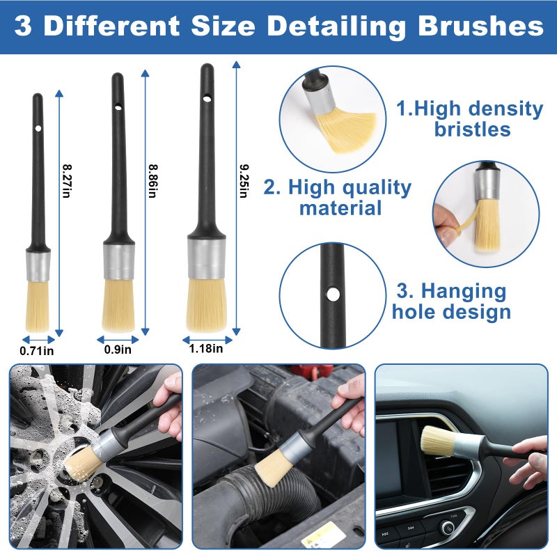 Viewsun Windshield Cleaner Tool, 13Pcs Car Interior Cleaning Kit, Car Detailing Kit Interior Cleaner, Car Detailing Brushes, Car Cleaning Gel, Inside Cleaning Supplies Accessories for Women Men - Image 4