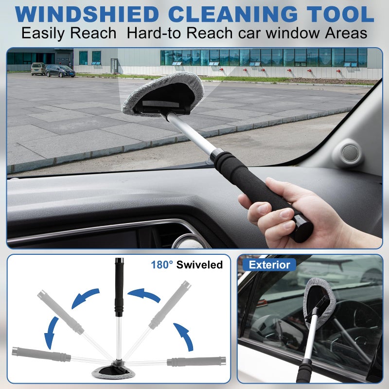 Viewsun Windshield Cleaner Tool, 13Pcs Car Interior Cleaning Kit, Car Detailing Kit Interior Cleaner, Car Detailing Brushes, Car Cleaning Gel, Inside Cleaning Supplies Accessories for Women Men - Image 2