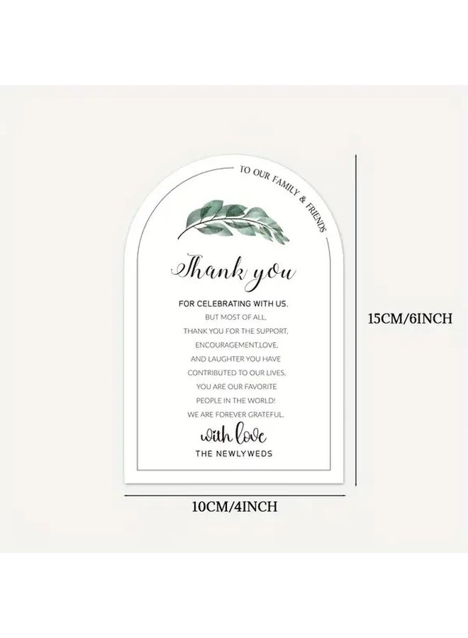 50pcs Thank You Cards for Wedding Dinner Party Table Decor Writable Blessing Messages - Image 2