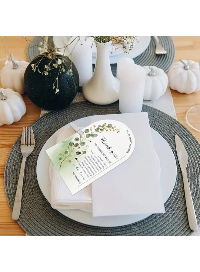 50pcs Thank You Cards for Wedding Dinner Party Table Decor Writable Blessing Messages - Image 5
