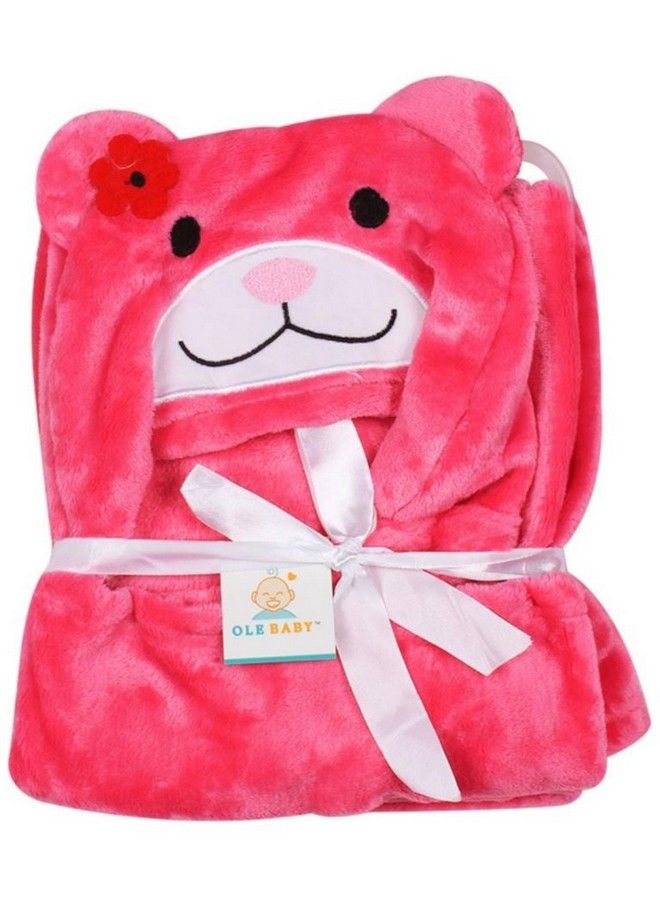 Brandonn Ultrasoft Extra Large Hotpink Premium Supersoft Cute Catty Hooded Wrapper Bathrobe(Hotpink Cute Catty) - Image 3