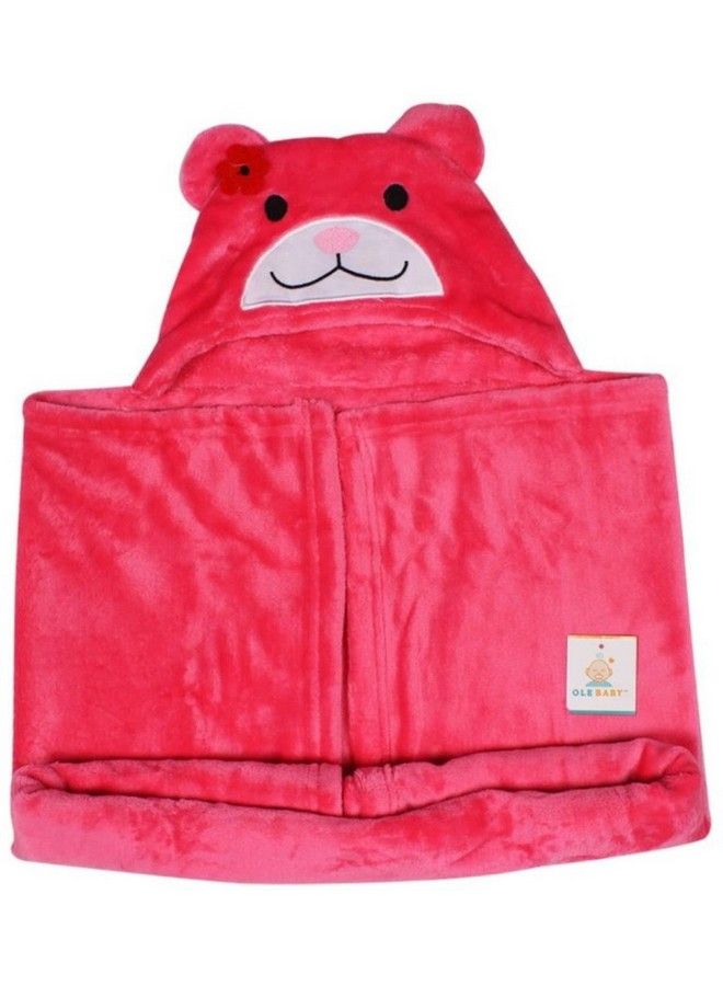 Brandonn Ultrasoft Extra Large Hotpink Premium Supersoft Cute Catty Hooded Wrapper Bathrobe(Hotpink Cute Catty) - Image 4