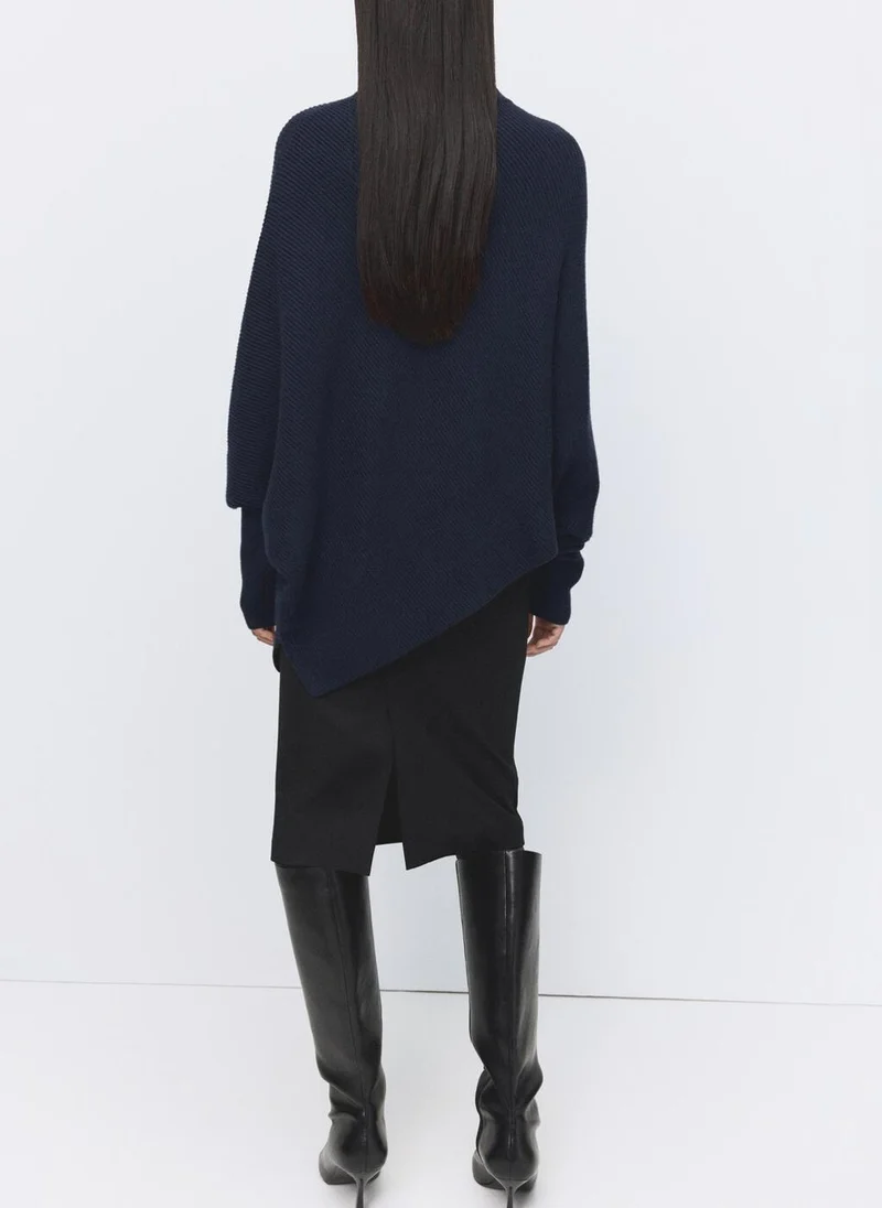 MANGO Sweater with asymmetrical roll neck