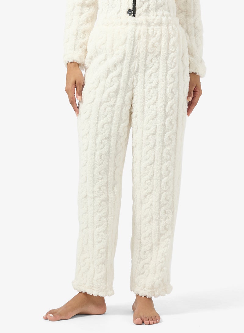 Ginger Cable Knit Button Down Top & Pant Lounge Set - Image 4