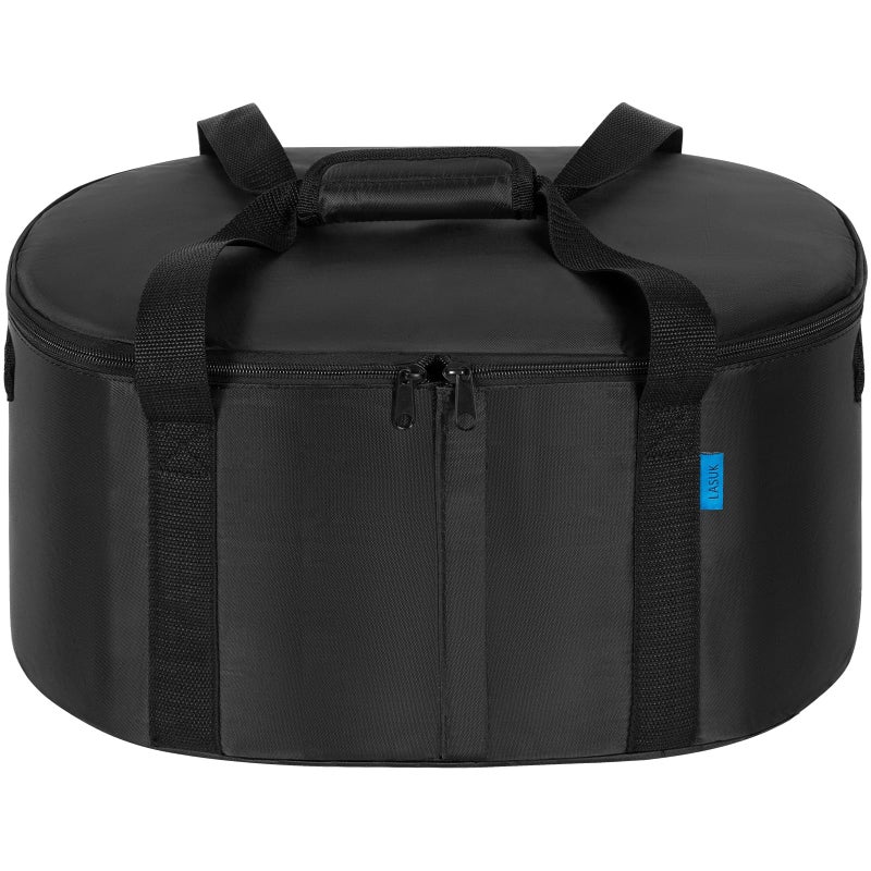 LASUK Portable Slow Cooker Travel Bag, Isulated Carrier Case Tote for 4-8 Quart Crock Carrier Compatible with Else Brands, Internal Mesh Net Holds Pot in Place, For Travel, Outdoor, Picnic, Black - Image 1