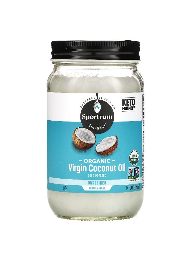 Spectrum Culinary Spectrum Culinary, Organic Virgin Coconut Oil, Unrefined, 14 fl oz (414 ml)  - Image 1