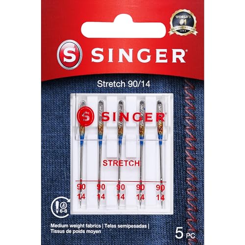 SINGER 04721 Size 9014 Stretch Sewing Machine Needles 5Count