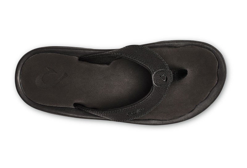 OLUKAI Ohana Men's Beach Sandals, Water Resistant Flip Flops, Arch Support & Comfort Fit, Lightweight & Durable, Enhanced Grip & Traction, Black/Black, 10 - Image 2
