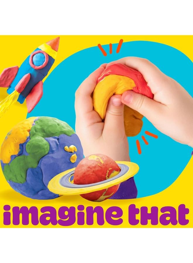 Play-Doh Brand Air Dry Clay, 6 Vibrant Clay Colors, Soft & Ultra Light Modeling Clay for Kids, Moldable, Paintable, Crumble-Free - Image 2