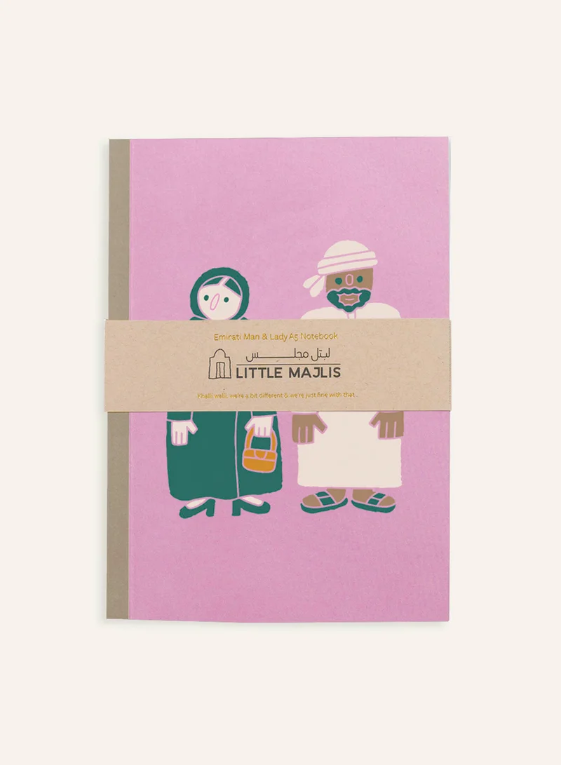 ليتل مجلس A5 notebook gatefold Emirati Man & Lady