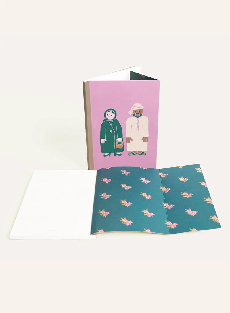 ليتل مجلس A5 notebook gatefold Emirati Man & Lady
