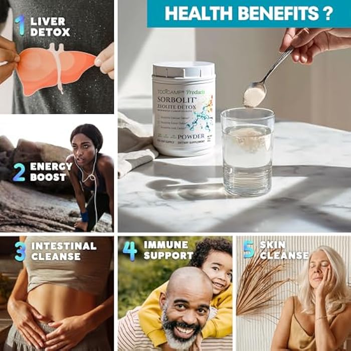 TODICAMP Zeolite Detox Sorbolit - Zeolite Binder Supplement for Full Body Detox - Gut Cleanse, Cellular and Liver Detox (1 Pound (Pack of 1)) - Image 4