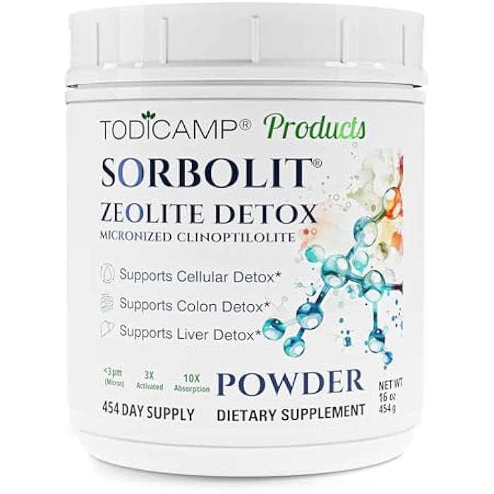 TODICAMP Zeolite Detox Sorbolit - Zeolite Binder Supplement for Full Body Detox - Gut Cleanse, Cellular and Liver Detox (1 Pound (Pack of 1)) - Image 1
