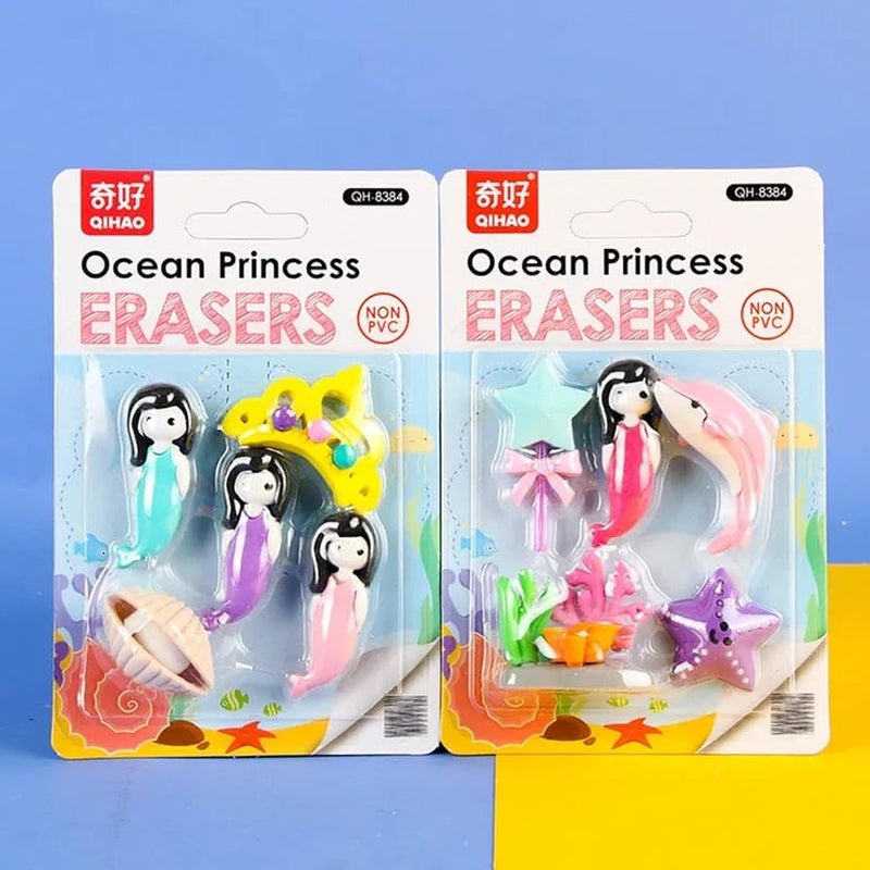 DEOXY Fairy Tale Palace Erasers for Kids – Stylish Erasers for Girls, School Stationary Kit for, Birthday Return Gifts for– Pack of 2 (QH-8384) - Image 3