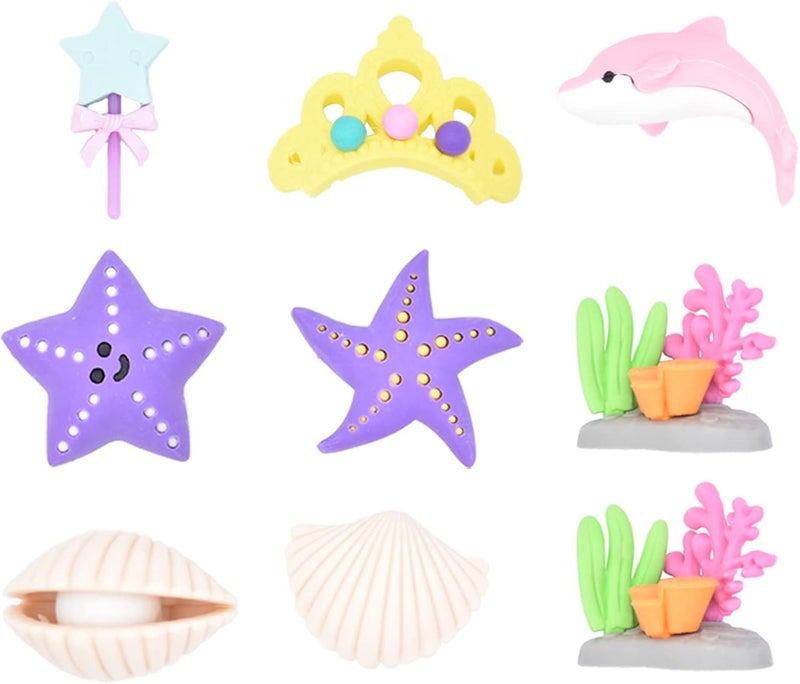 DEOXY Fairy Tale Palace Erasers for Kids – Stylish Erasers for Girls, School Stationary Kit for, Birthday Return Gifts for– Pack of 2 (QH-8384) - Image 4