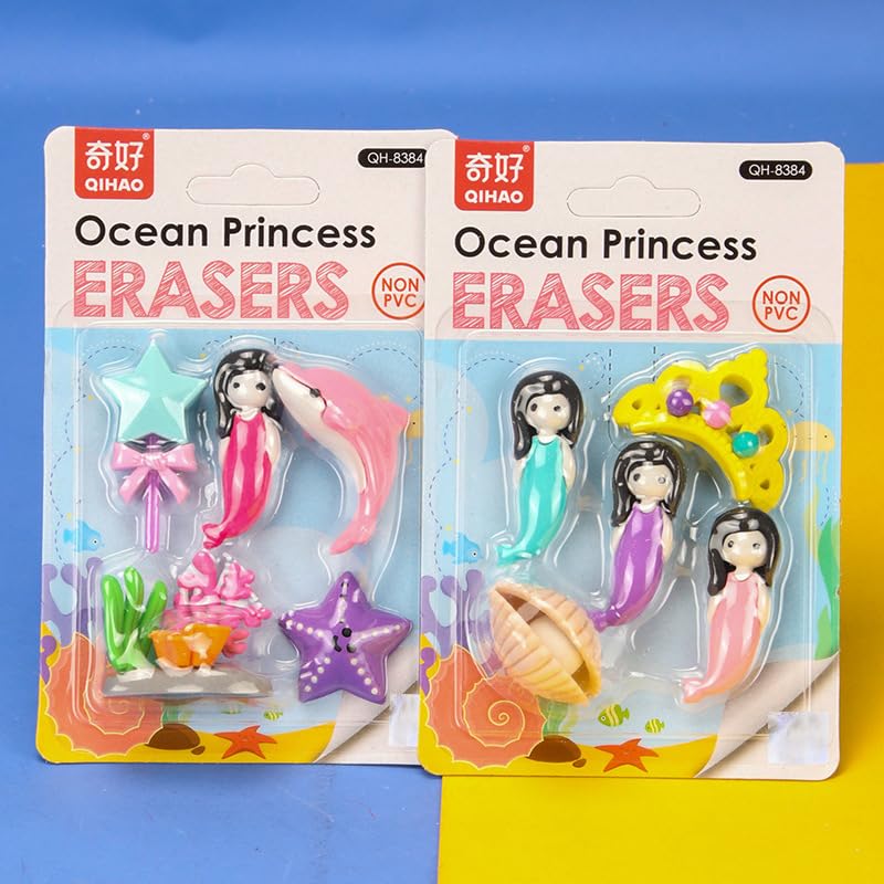 DEOXY Fairy Tale Palace Erasers for Kids – Stylish Erasers for Girls, School Stationary Kit for, Birthday Return Gifts for– Pack of 2 (QH-8384) - Image 2