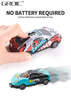GROIC 8PCS Metal Pull Back Cars, Ejection Vehicle Flip Crash Car, Stunt Toy Cars, Friction Power Alloy Casting car Mini Race car for Toddler, Jumping Flip Stunt Toy Cars Mini Model Cars  - Image 5