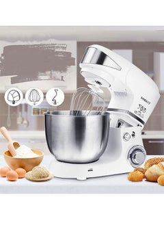 sokany Stand Mixer, 5 liters, 1000 watts, Multi-function Kitchen Machine, with Lid Splash-Proof SC-206 White  - Image 3