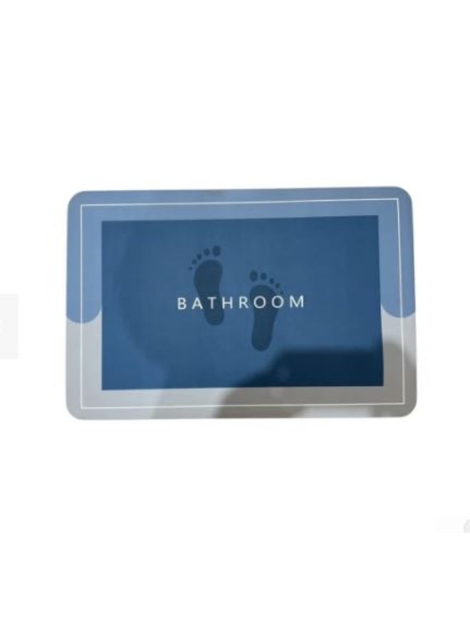 سجادة حمام مانعة للانزلاق فائقة الامتصاص مقاومة للبقع - لون ازرق - Image 2