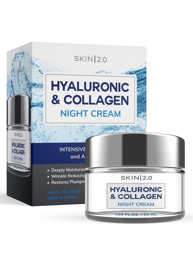 سكين 2.0 مرطب الوجه الكوري Skin 2.0 بحمض الهيالورونيك والكولاجين - تم اختباره من قبل أطباء الجلدية، مرطب للغاية، مضاد للشيخوخة، جمال نظيف، خالي من القسوة على الحيوانات، مناسب لجميع أنواع البشرة - 1.69 أونصة سائلة - Image 1