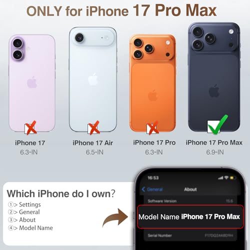 LOHASIC for iPhone 17 Pro Max Case Leather, Men Women Luxury Classic Back Cover with Soft Microfiber Lining Anti-Slip Grip Cases for iPhone 17 ProMax, Navy Blue - Image 2