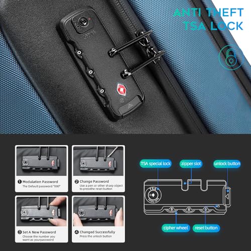 BANGE Anti-Theft Travel Backpack,Waterproof Fashion Work Backpacks,High Tech Backpack with USB3.0 Charging Port,Business Laptop Backpack Fits 17.3 Inch Notebook for Women - Image 3