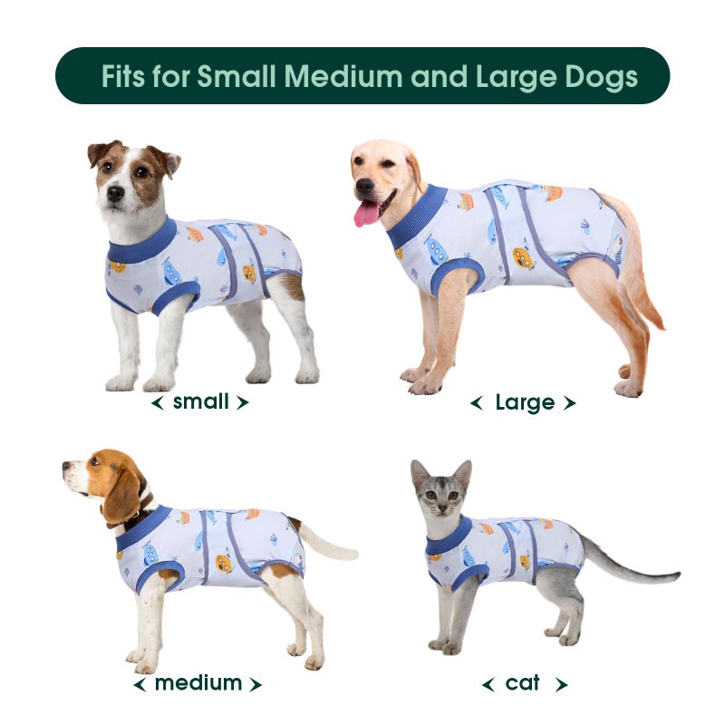 Kuoser Recovery Suit for Dogs Cats After Surgery, Professional Pet Recovery Shirt Dog Abdominal Wounds Bandages, Substitute E-Collar & Cone,Prevent Licking Dog Onesies Pet Surgery Recovery Suit - Image 3