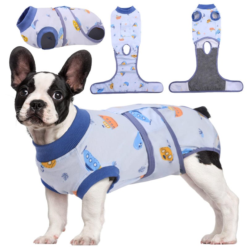 Kuoser Recovery Suit for Dogs Cats After Surgery, Professional Pet Recovery Shirt Dog Abdominal Wounds Bandages, Substitute E-Collar & Cone,Prevent Licking Dog Onesies Pet Surgery Recovery Suit - Image 1