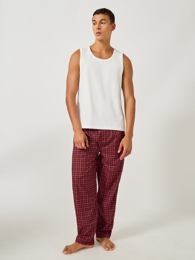 Styli Styli Unwind Checked Woven Straight Pyjama with Drawcord  - Image 2