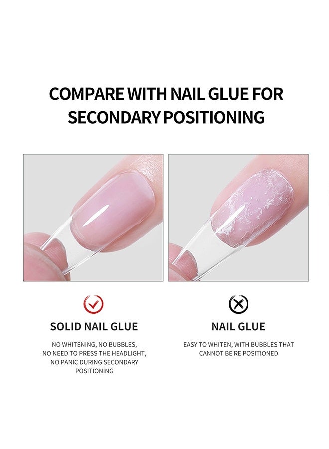 Solid Sticker Adhesive Gel 10ml, Strong Adhesive Glue for Press On Acrylic Nail Tips, Solid Nail Glue Hard 3D Sculpting for Nail Art UV Light Cured, Nail Strengthening for DIY Nail Art and Home Salon - Image 3