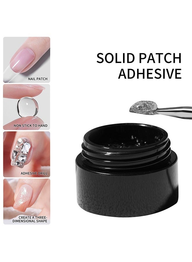 Solid Sticker Adhesive Gel 10ml, Strong Adhesive Glue for Press On Acrylic Nail Tips, Solid Nail Glue Hard 3D Sculpting for Nail Art UV Light Cured, Nail Strengthening for DIY Nail Art and Home Salon - Image 2