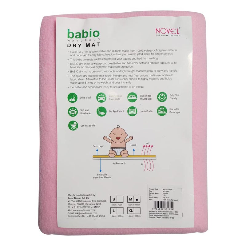 NOVEL Microfiber Baby Bed Protecting Mat (Pink, Extra Large) - Image 5