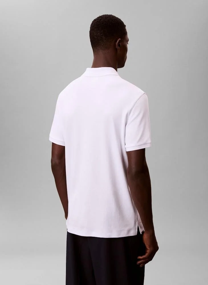 CALVIN KLEIN Slim Zip Neck Polo Shirt