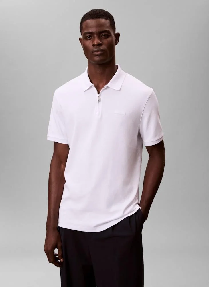 Slim Zip Neck Polo Shirt