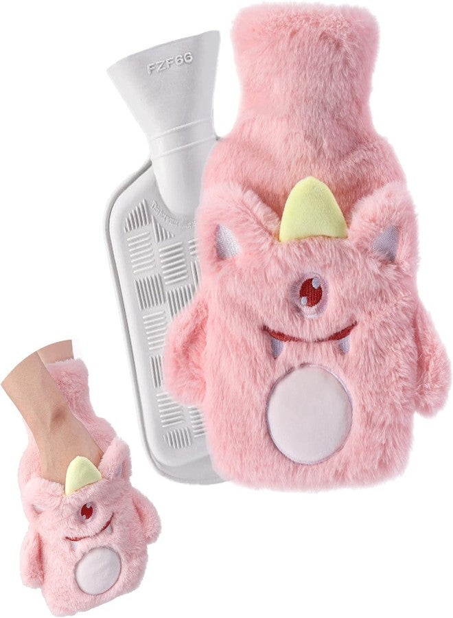 FYCAN 500ML Cartoon Portable Plush Hot Water Bottle With Soft Cover For Girls Cute Hand Warmer Hot Water Bags - Image 1
