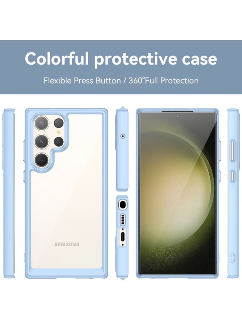 vesus Shockproof Slim Lightweight Crystal Hybrid Bumper Clear Cover for Samsung Galaxy S23 Ultra - Image 2