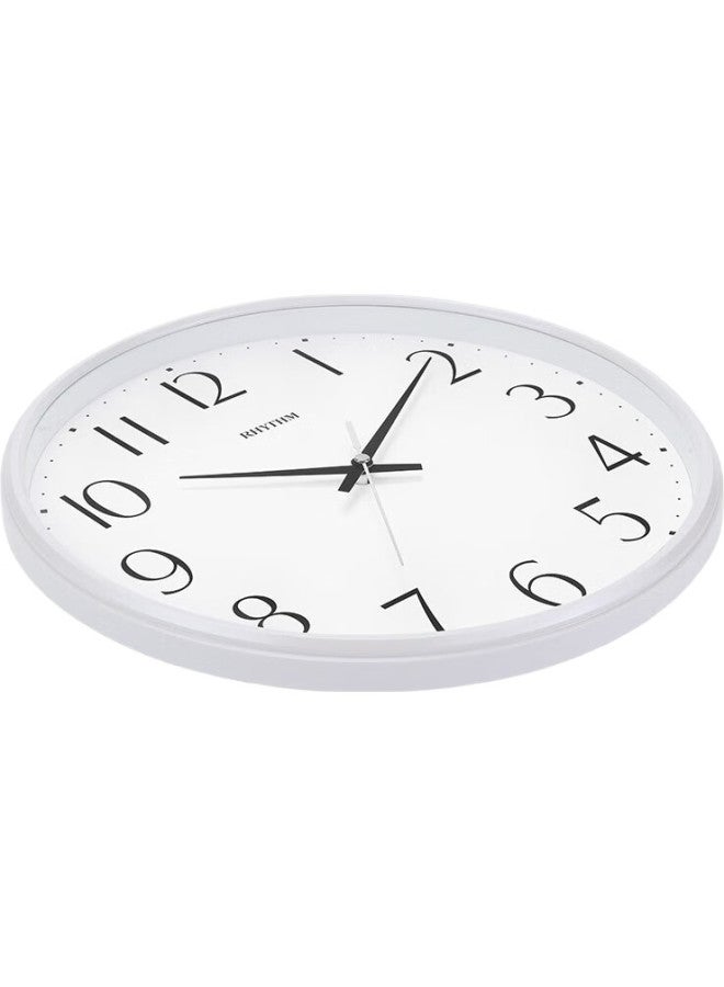Rhythm Silent Living Room Wall Clock, Modern Minimalist Creative Wall Clock, Bedroom Wall Clock, 32Cm White Cmg529Xc03 - Image 1