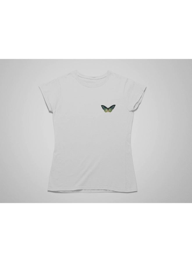 Primina Women's printed T-Shirt -Butterfly, round neck, 100% cotton, regular fit - Image 1